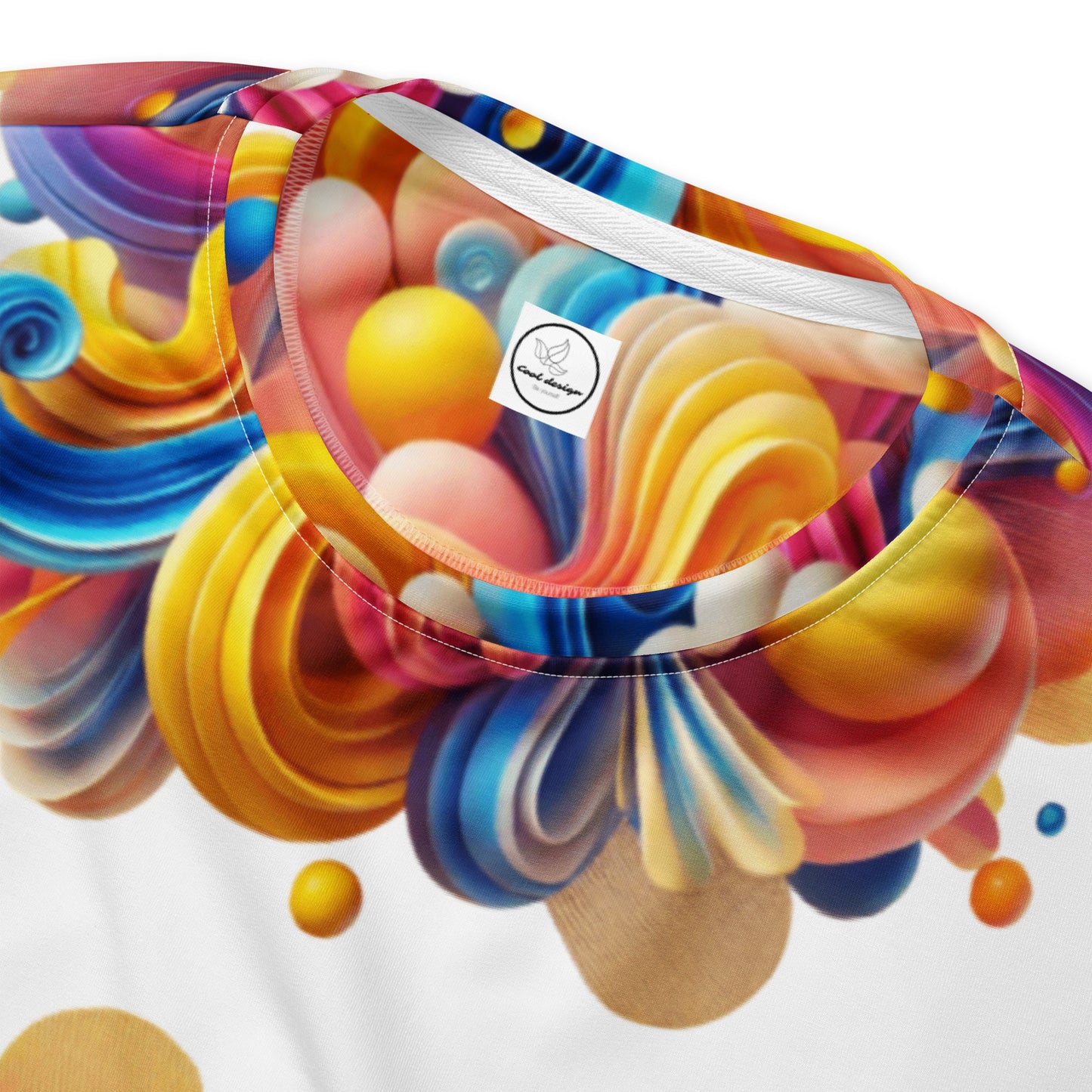 All-Over Print Recycled Unisex Sweatshirt Joyful Waves for Woman