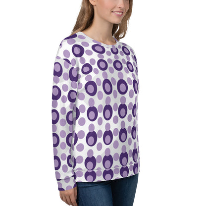 All-Over Print Recycled Unisex Sweatshirt Circles East Side for Woman