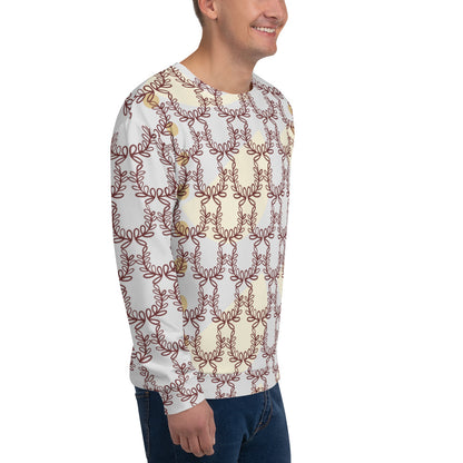 All-Over Print Recycled Unisex Sweatshirt Laurel Leaf Crown Whisper for Man