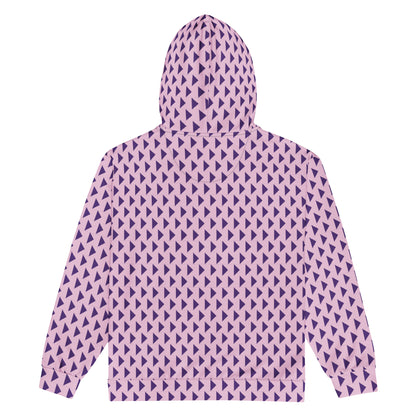 Men's All-Over Print Recycled Unisex Zip Hoodie Triangle Twilight Purple