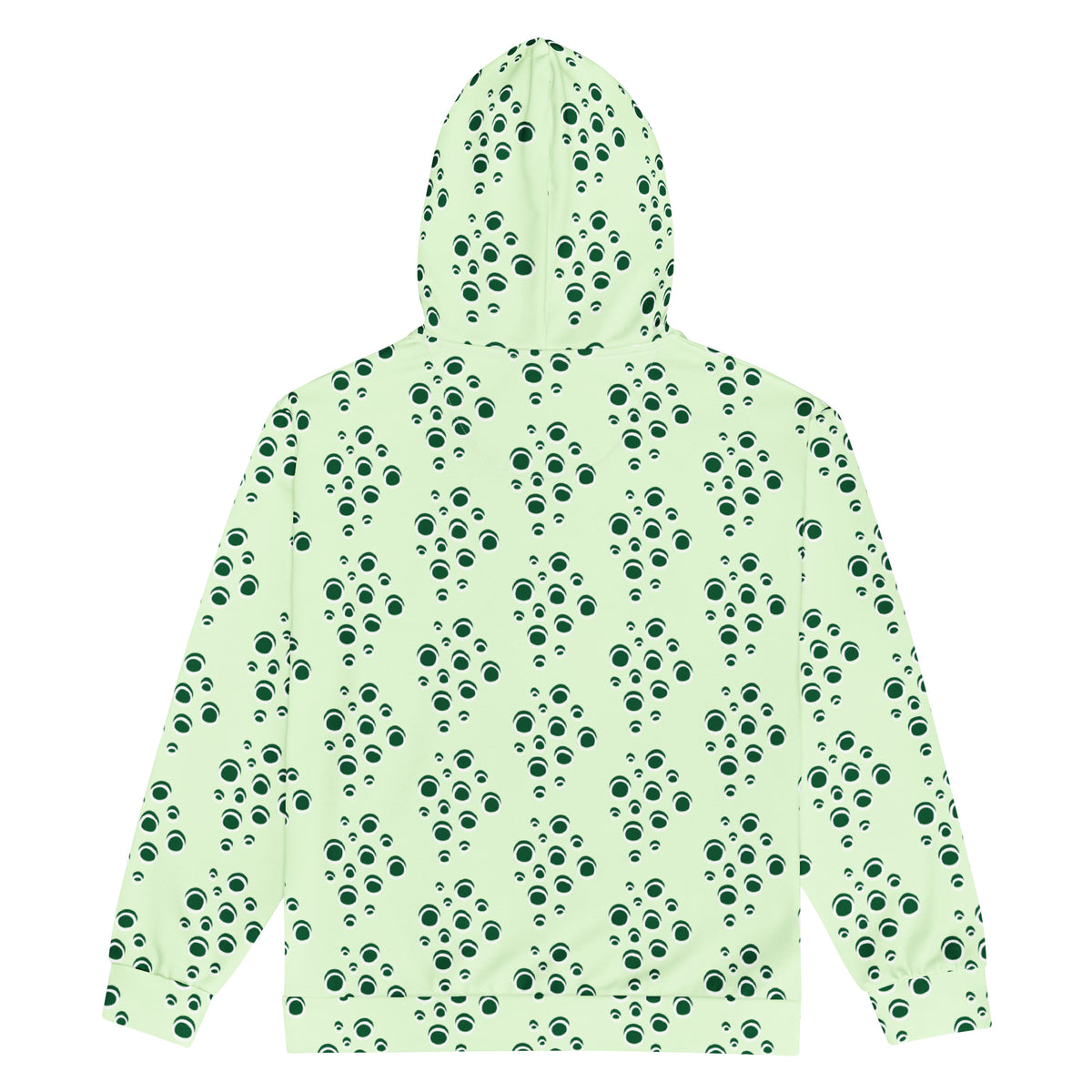 Men's  All-Over Print Recycled Unisex Zip Hoodie Bubbles Panache Green