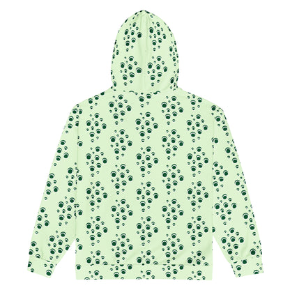 Men's  All-Over Print Recycled Unisex Zip Hoodie Bubbles Panache Green