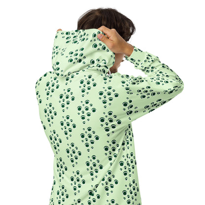 Men's  All-Over Print Recycled Unisex Zip Hoodie Bubbles Panache Green