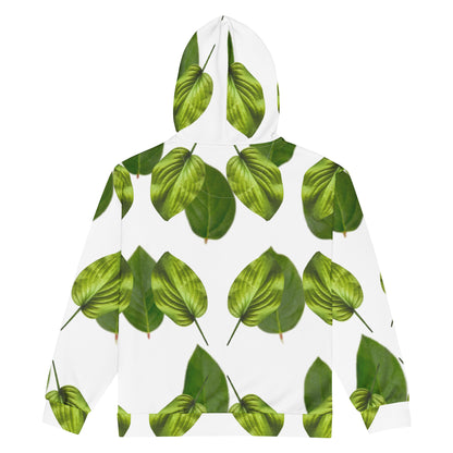 Women's All-Over Print Recycled Unisex Zip Hoodie Leaves