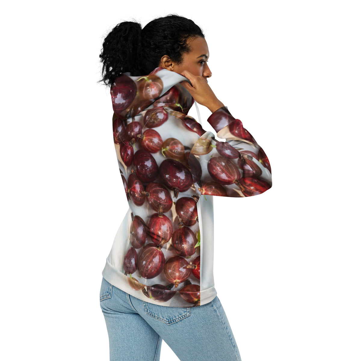 Women's All-Over Print Recycled Unisex Zip Hoodie Grapes