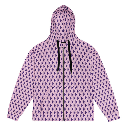 Men's All-Over Print Recycled Unisex Zip Hoodie Triangle Twilight Purple