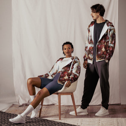 Women's All-Over Print Recycled Unisex Zip Hoodie Grapes