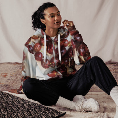 Women's All-Over Print Recycled Unisex Zip Hoodie Grapes
