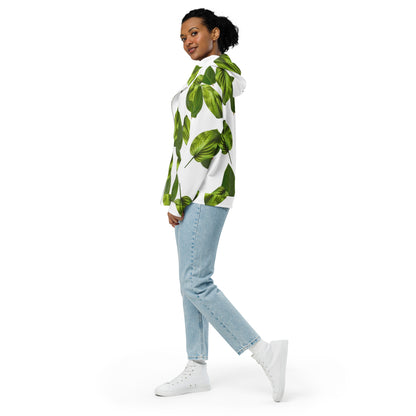 Women's All-Over Print Recycled Unisex Zip Hoodie Leaves