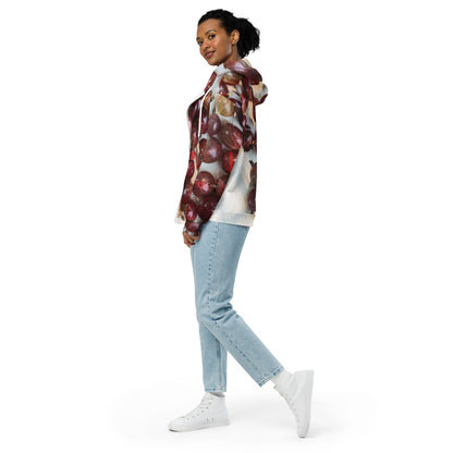 Women's All-Over Print Recycled Unisex Zip Hoodie Grapes