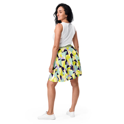 All-Over Print Skater Skirt Diamonds Banana Mania Yellow/Tolopea Purple