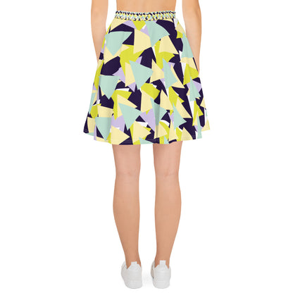All-Over Print Skater Skirt Diamonds Banana Mania Yellow/Tolopea Purple