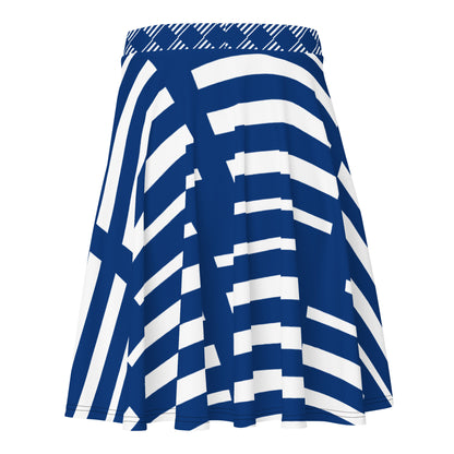 All-Over Print Skater Skirt Finnish Flag