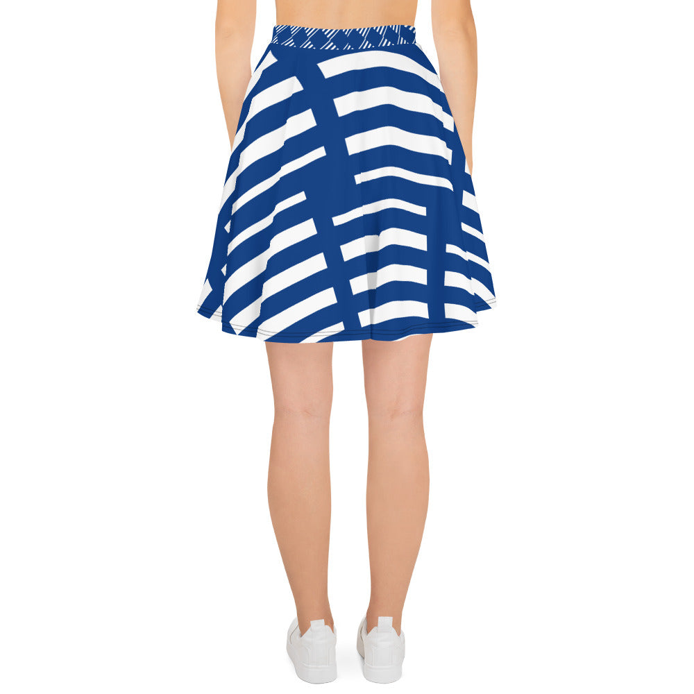 All-Over Print Skater Skirt Finnish Flag