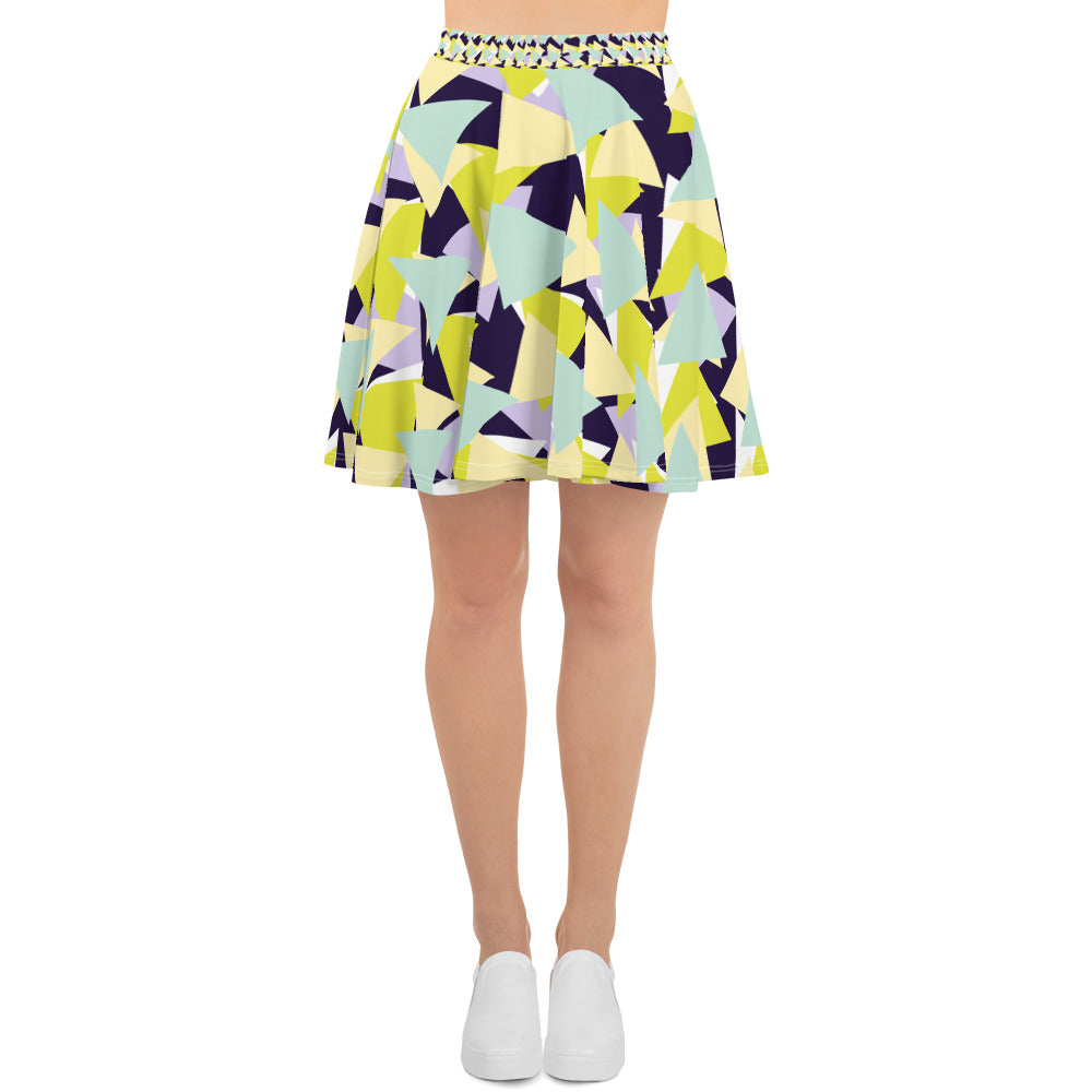 All-Over Print Skater Skirt Diamonds Banana Mania Yellow/Tolopea Purple