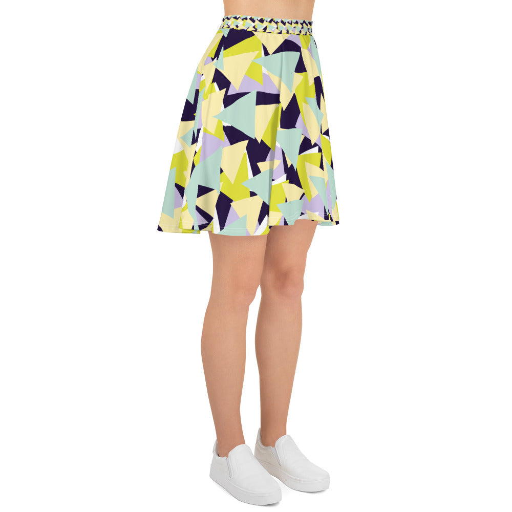 All-Over Print Skater Skirt Diamonds Banana Mania Yellow/Tolopea Purple