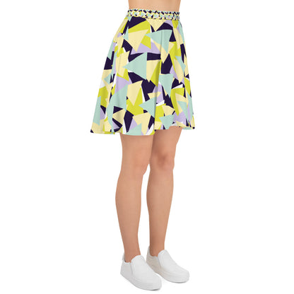 All-Over Print Skater Skirt Diamonds Banana Mania Yellow/Tolopea Purple