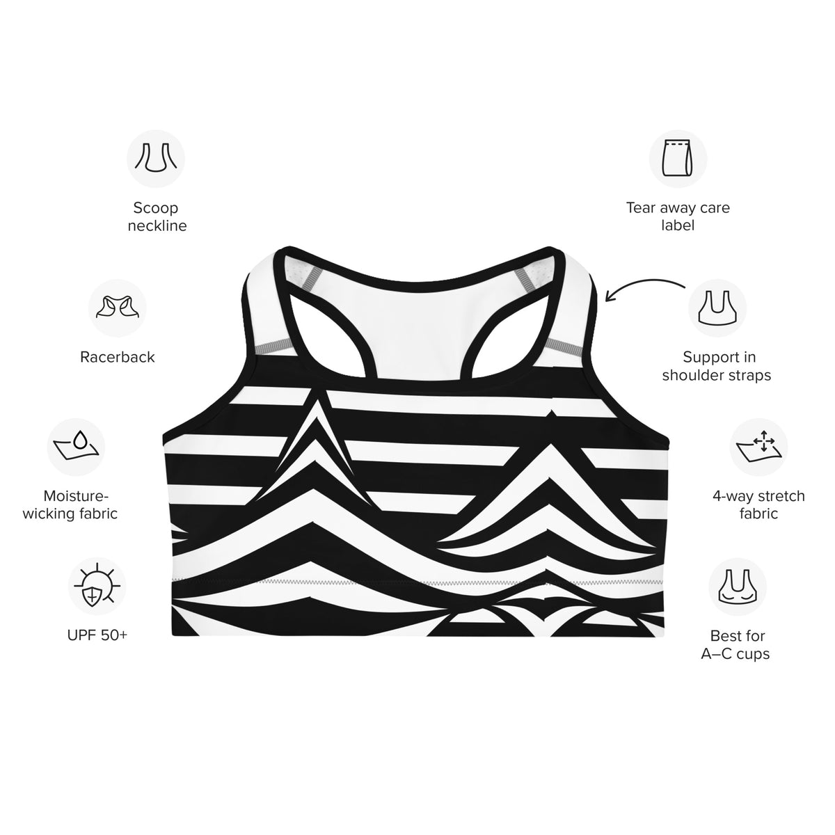 All-Over Print Sports bra