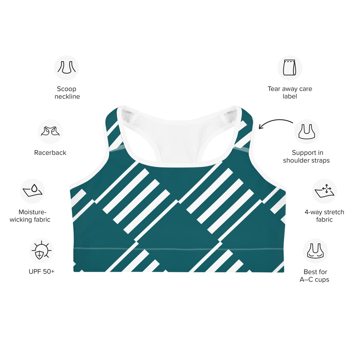 All-Over Print Sports bra
