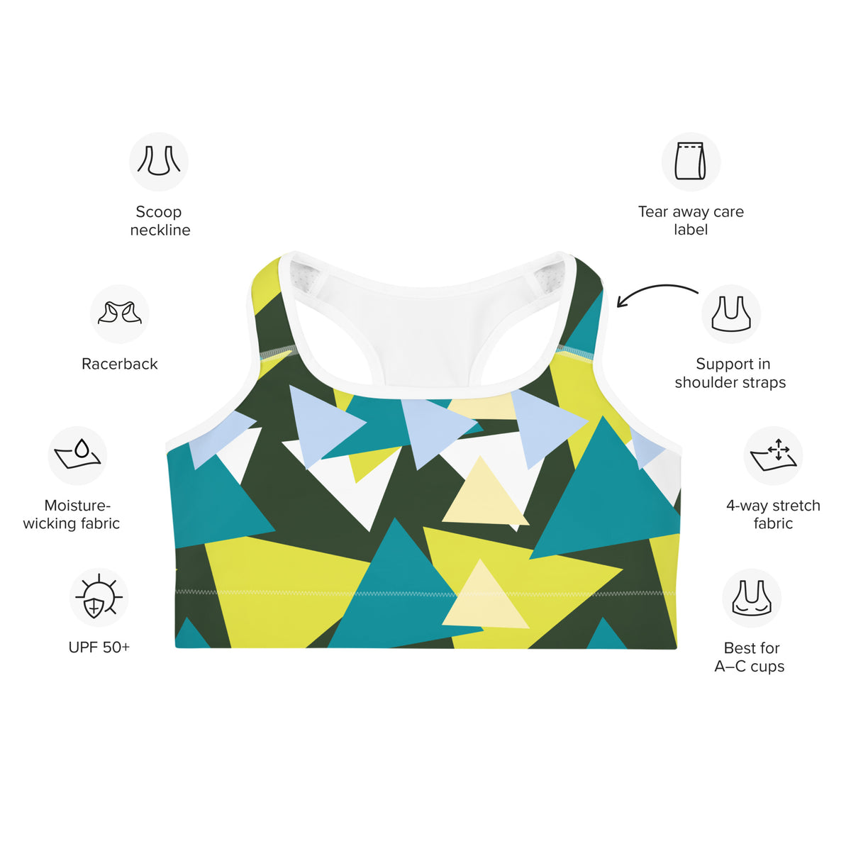 All-Over Print Sports bra