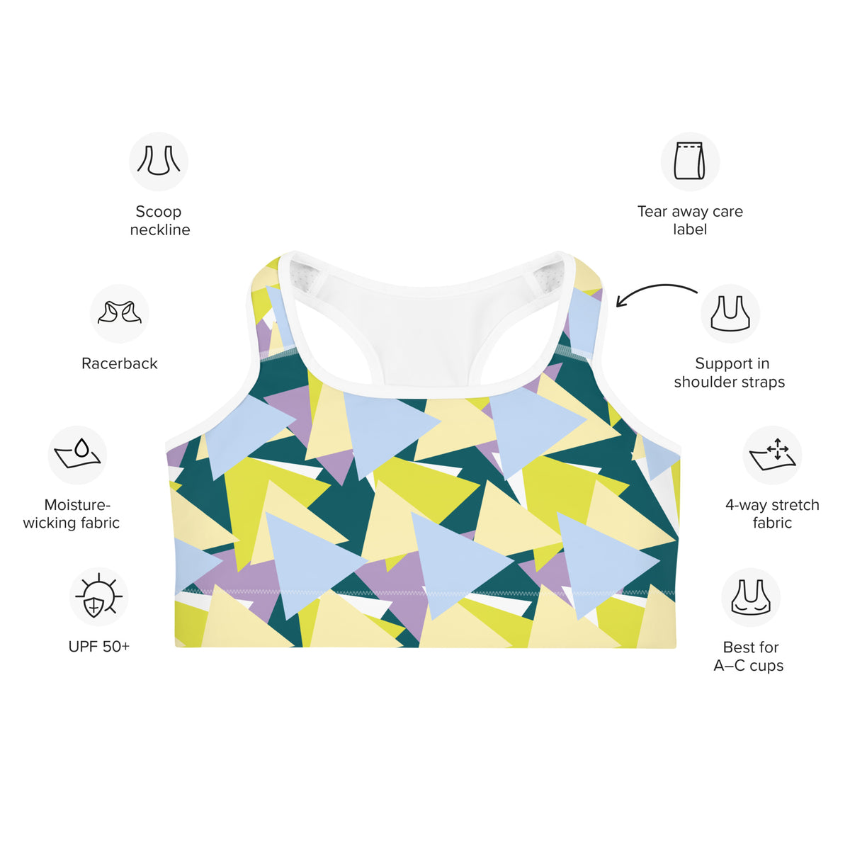 All-Over Print Sports bra