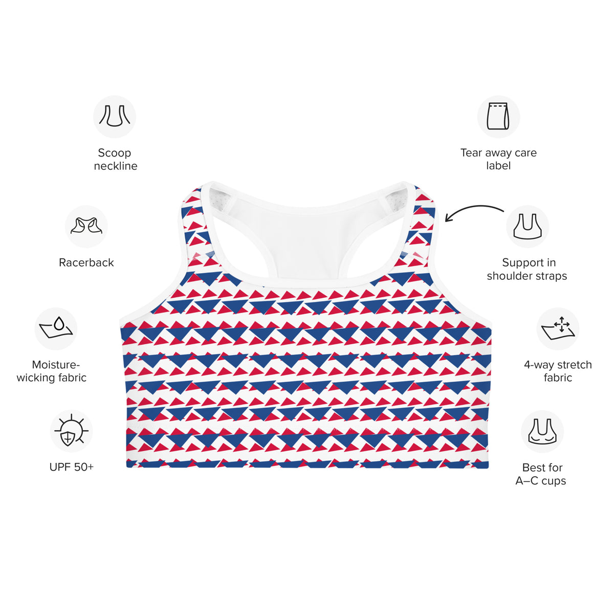 All-Over Print Sports bra