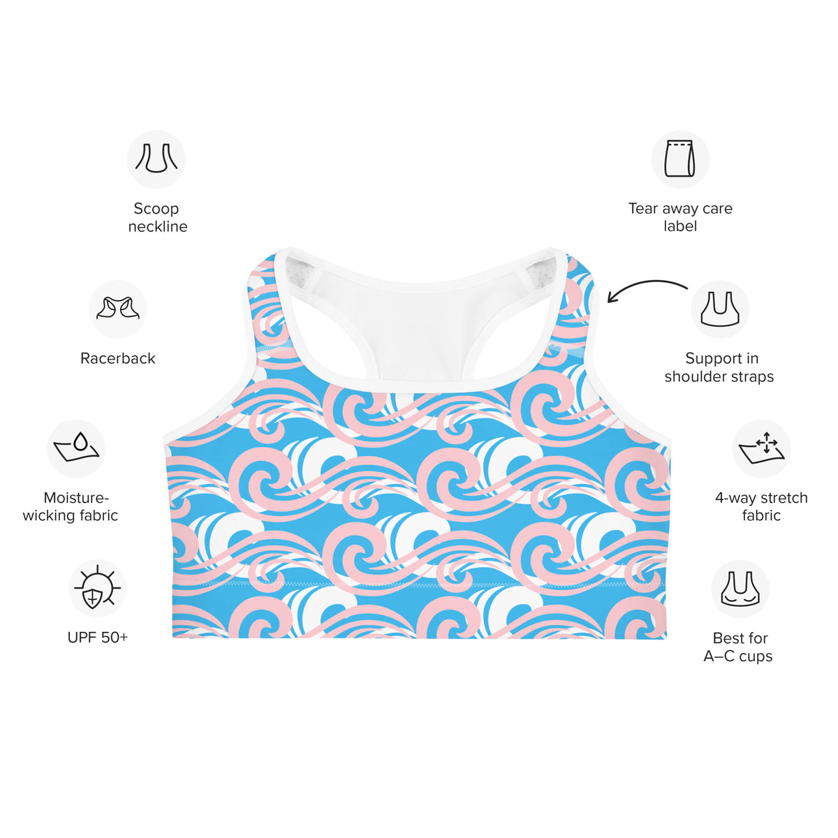 All-Over Print Sports bra