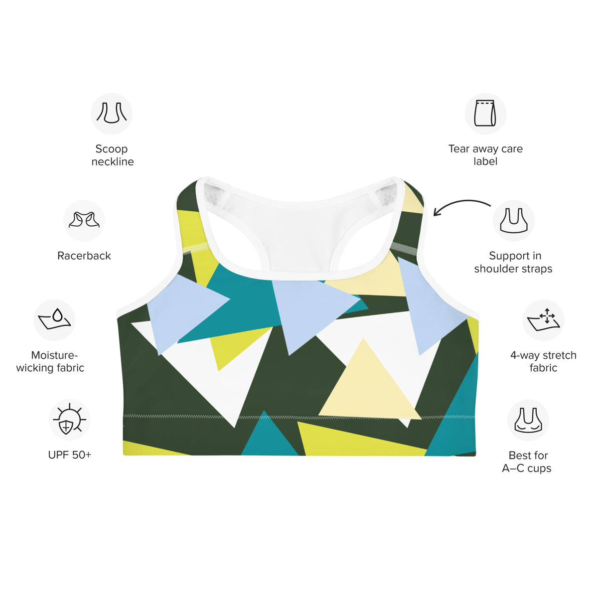 All-Over Print Sports bra