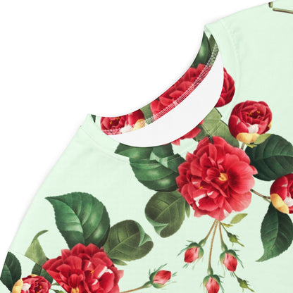 Mint Green Floral T-Shirt Dress  | All-Over Print