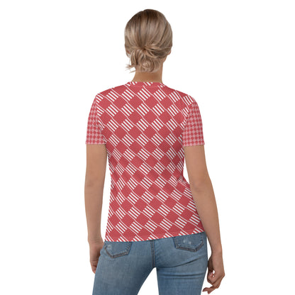 Women's T-shirt Love Pattern Stripes Diamonds Mandy 2