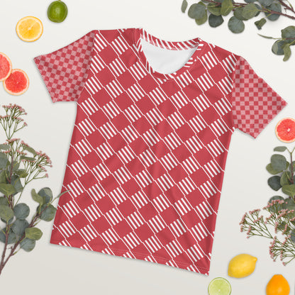Women's T-shirt Love Pattern Stripes Diamonds Mandy 2
