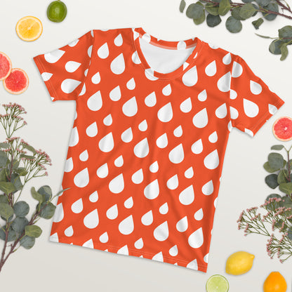 Women's T-shirt Raindrops Outrageous Orange