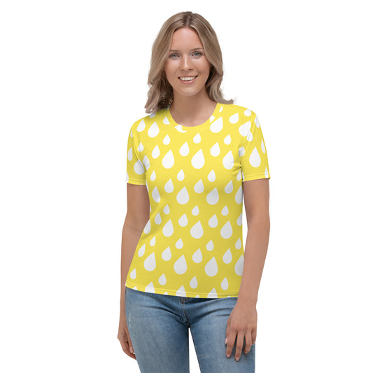 Women's Crew Neck T-shirt Raindrops Paris Daisy