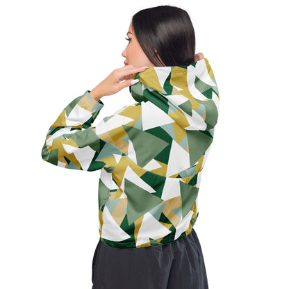 All-Over Print Women’s cropped windbreaker