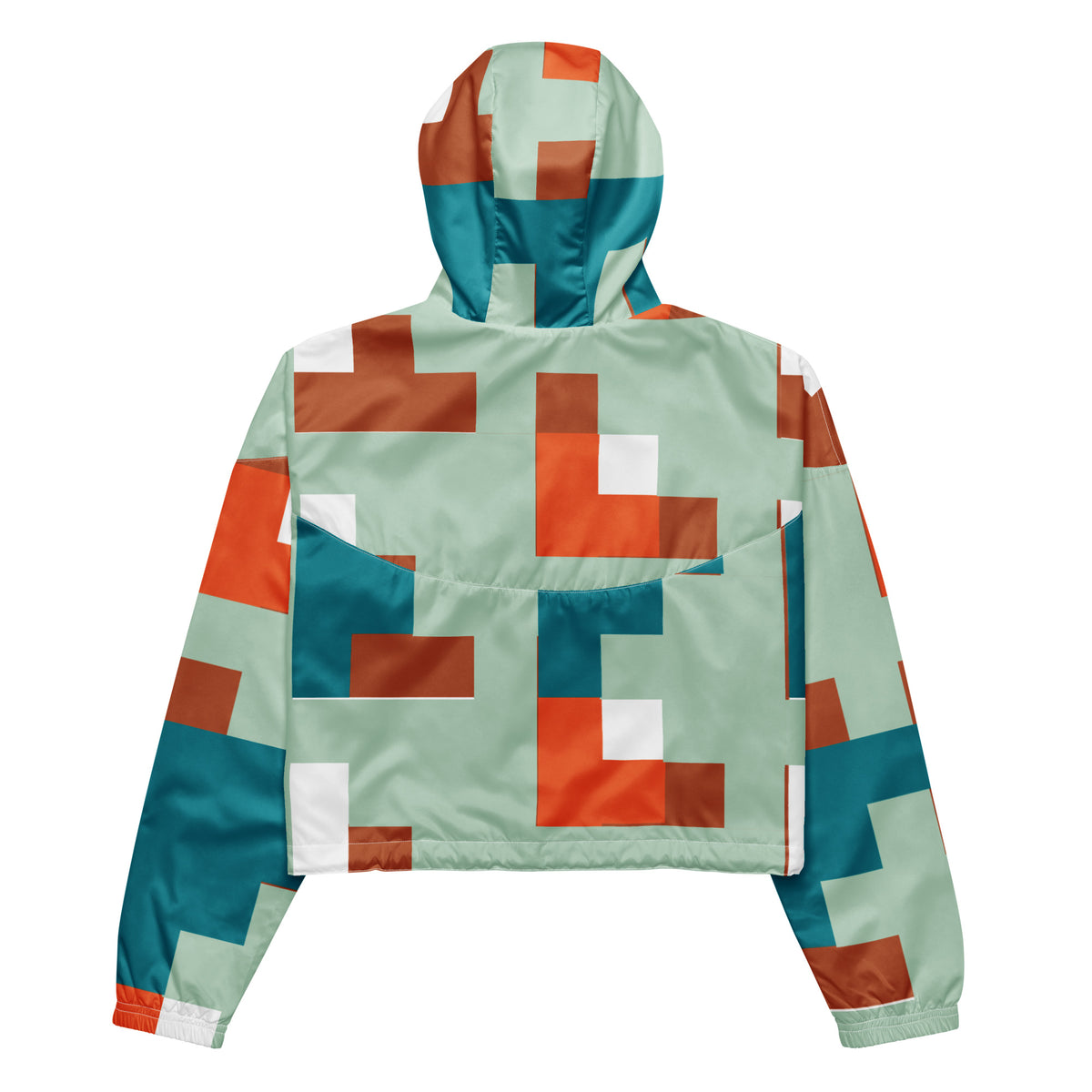 Women’s Cropped Windbreaker Abstract Edgewater | All-Over Print