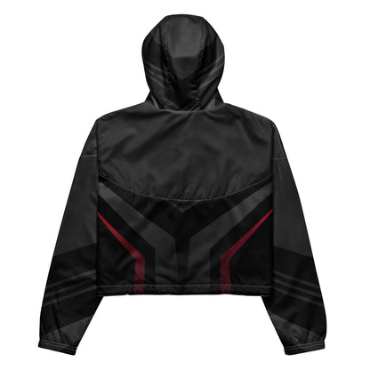 Women’s Cyberpunk Stealth Cropped Windbreaker | All-Over Print