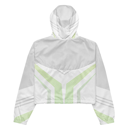Women’s Geometric Cyber Track Cropped Windbreake | All-Over Print