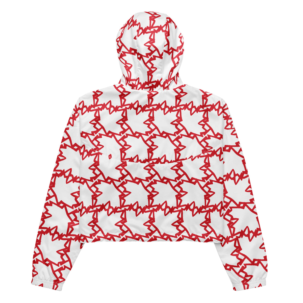 Women’s Cropped Windbreaker Maple Leaves | All-Over Print