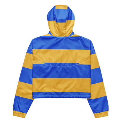 Women’s Ukraine Flags Cropped Windbreaker | All-Over Print