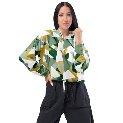 All-Over Print Women’s cropped windbreaker