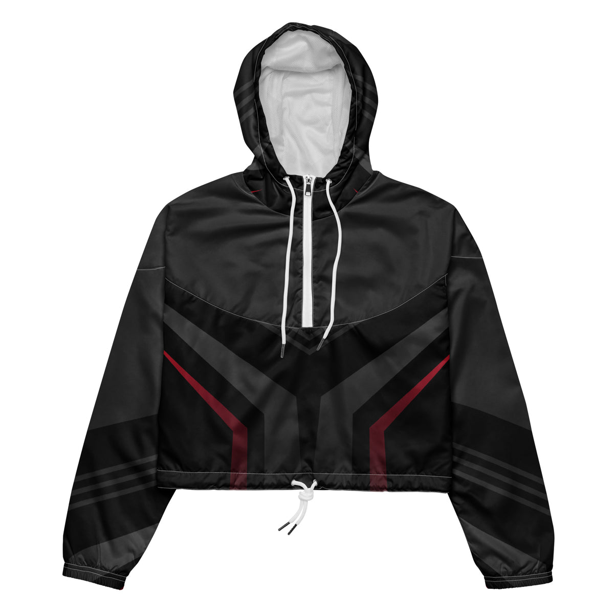 Women’s Cyberpunk Stealth Cropped Windbreaker | All-Over Print