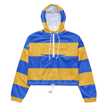 Women’s Ukraine Flags Cropped Windbreaker | All-Over Print