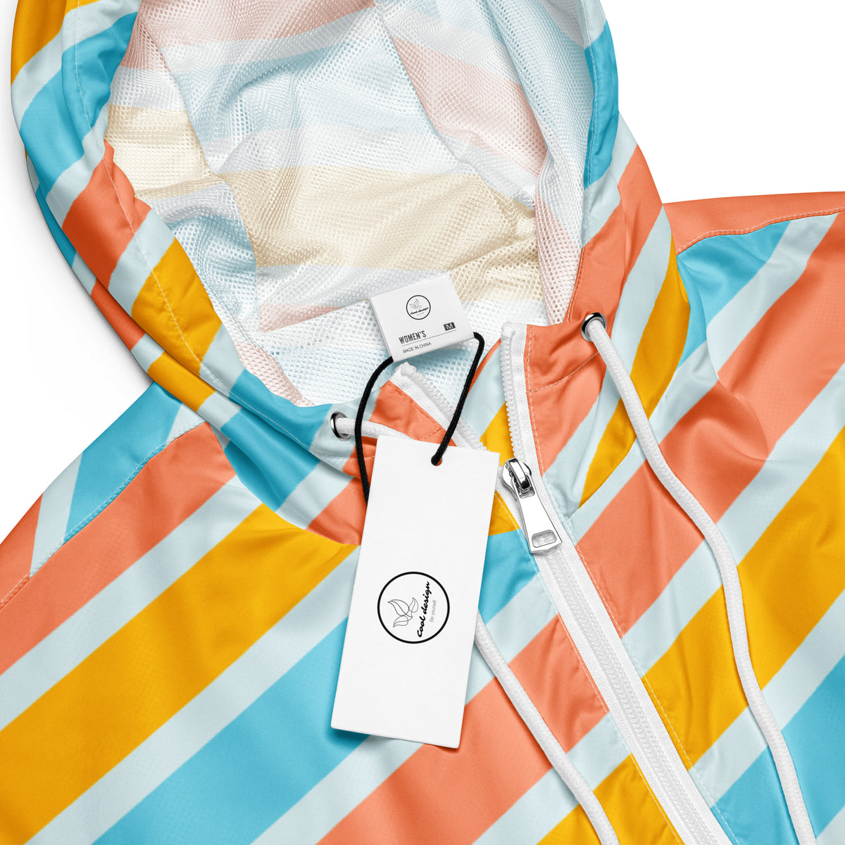 Women’s Cropped Windbreaker Sherbert Swirl | All-Over Print