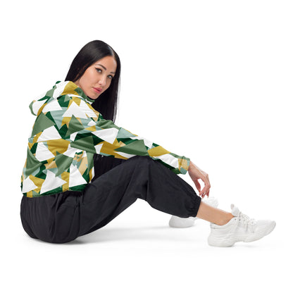 All-Over Print Women’s cropped windbreaker