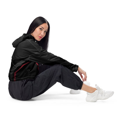 Women’s Cyberpunk Stealth Cropped Windbreaker | All-Over Print