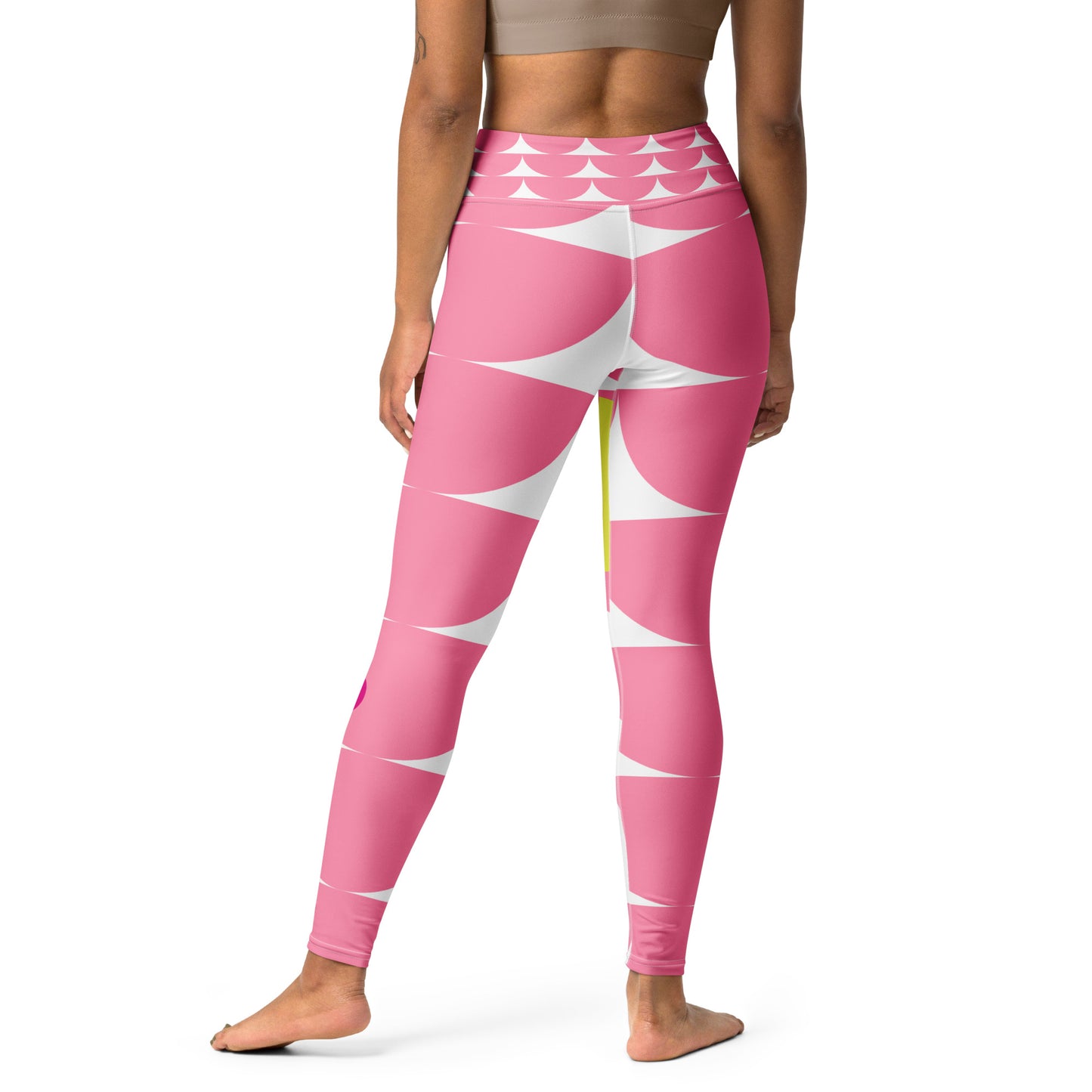 Yoga Leggings with Pocket Mushroom Tickle Me Pink