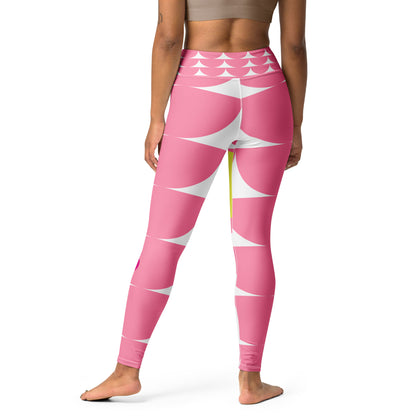 Yoga Leggings with Pocket Mushroom Tickle Me Pink