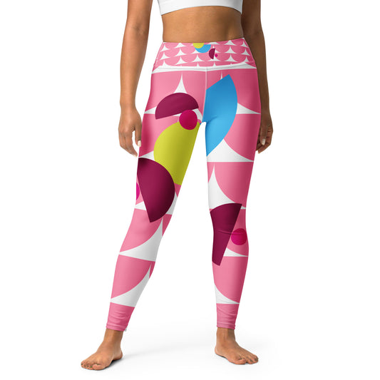 Yoga Leggings with Pocket Mushroom Tickle Me Pink