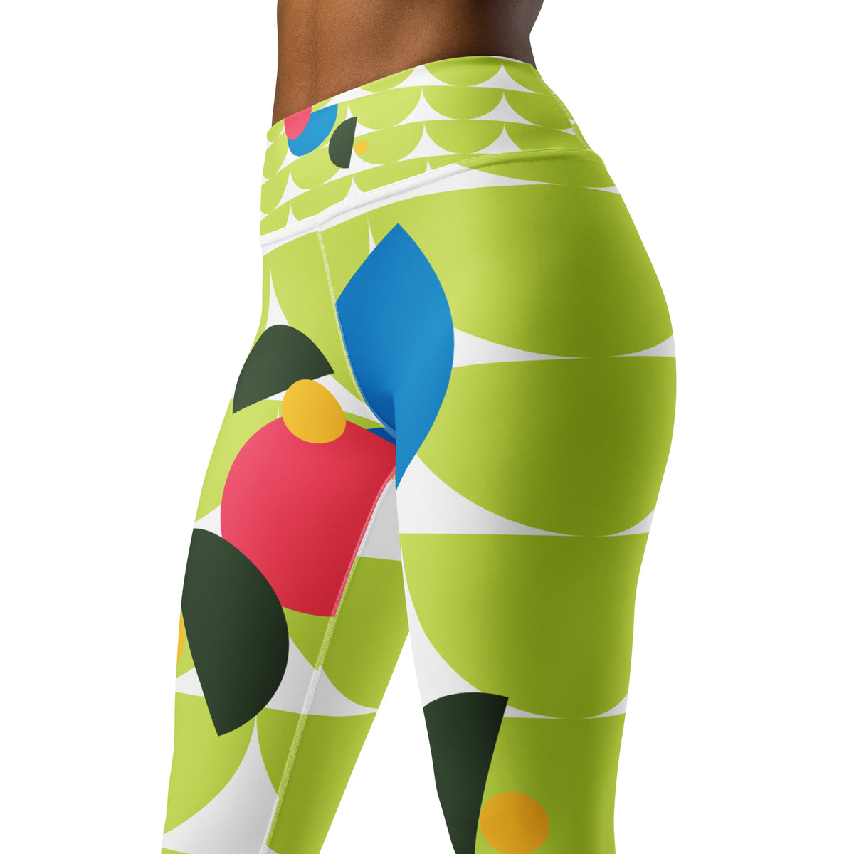 All-Over Print Yoga Leggings Mushrooms Green Mindaro