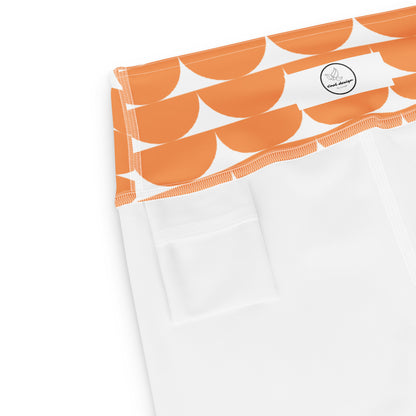 All-Over Print Yoga Leggings Mushrooms Orange Sea Buckthorn